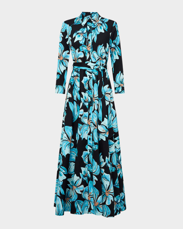 Blaine Floral-Print Midi Shirtdress